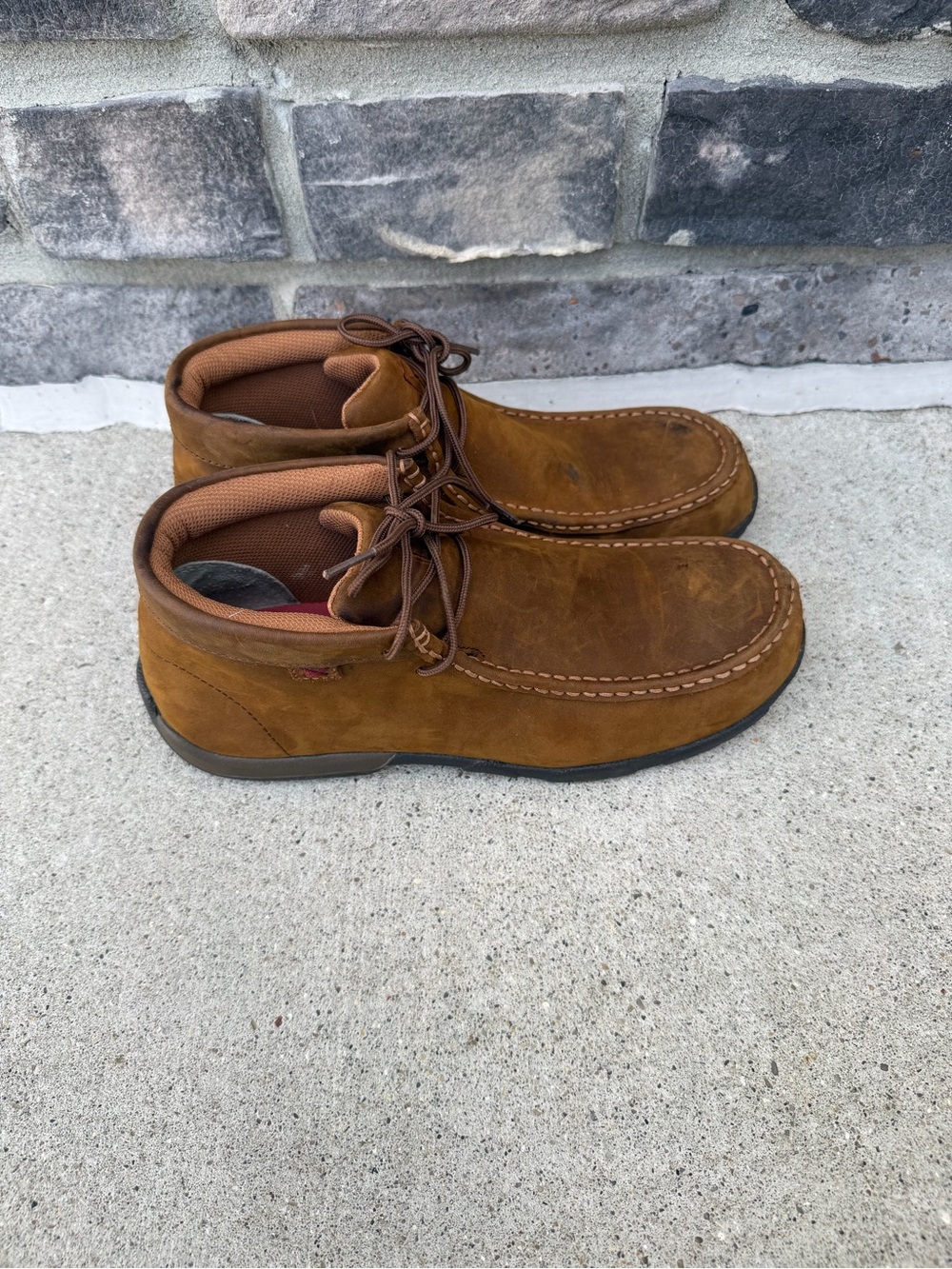 Twisted X Men’s Work Chukka Driving Moc Steel Toe Shoes Size 9.5M